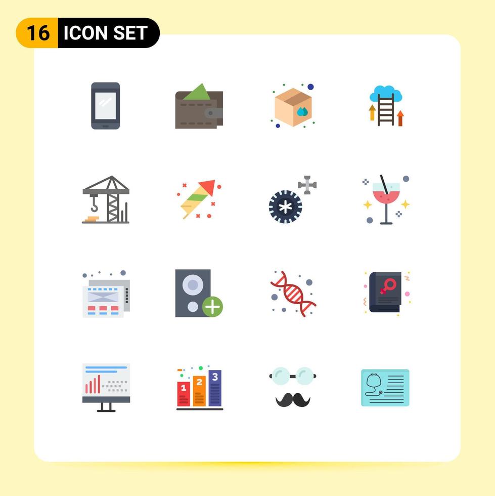 paquete de iconos de vector de stock de 16 signos y símbolos de línea para el cuadro de datos de crain cargar paquete editable en la nube de elementos creativos de diseño de vectores