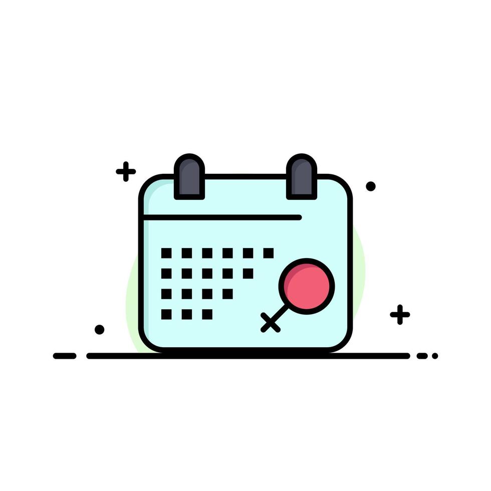 Calendar Symbol Plan  Business Flat Line Filled Icon Vector Banner Template