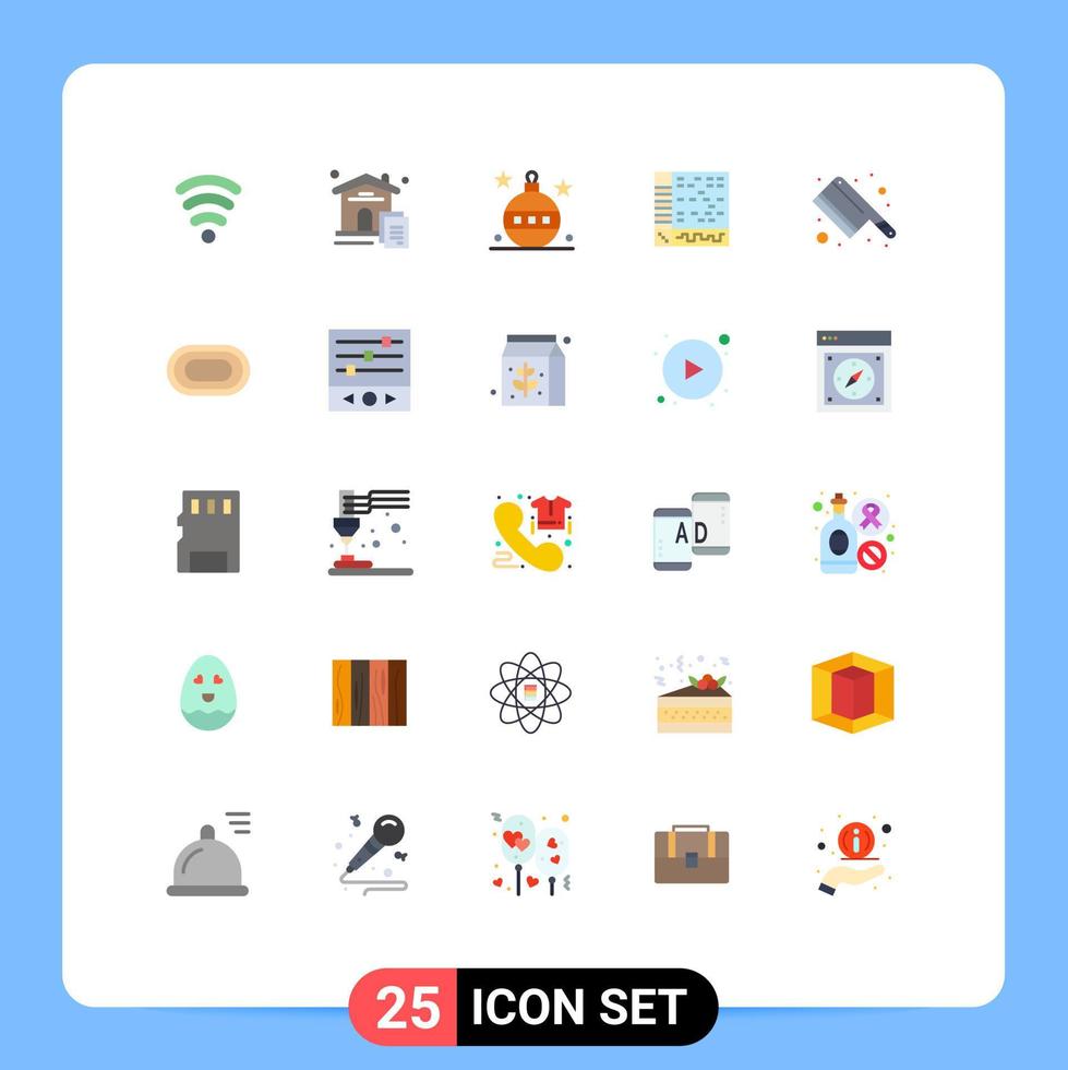 Modern Set of 25 Flat Colors and symbols such as cleaver computer easter audio ableton Editable Vector Design Elements