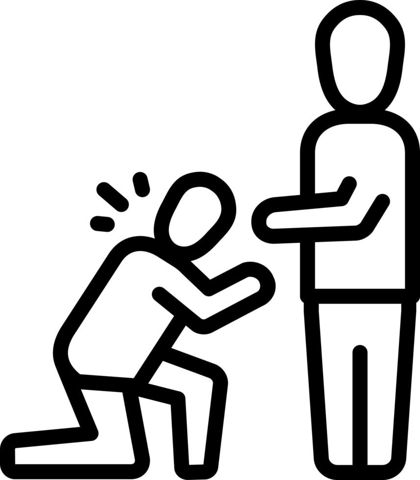 line icon for slave vector