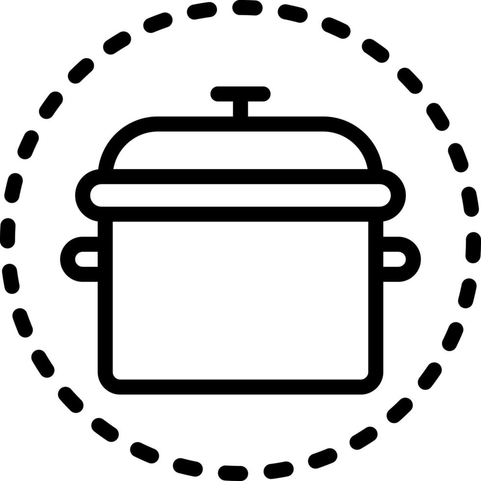 line icon for pot vector