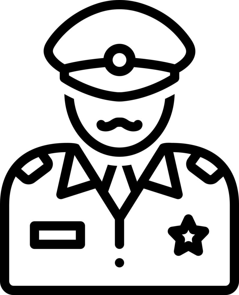 line icon for commander vector