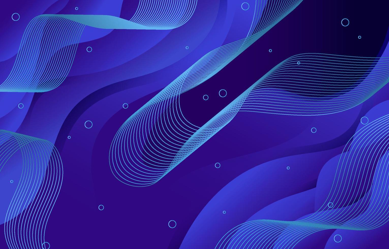 Blue Line and Wave Background Template vector