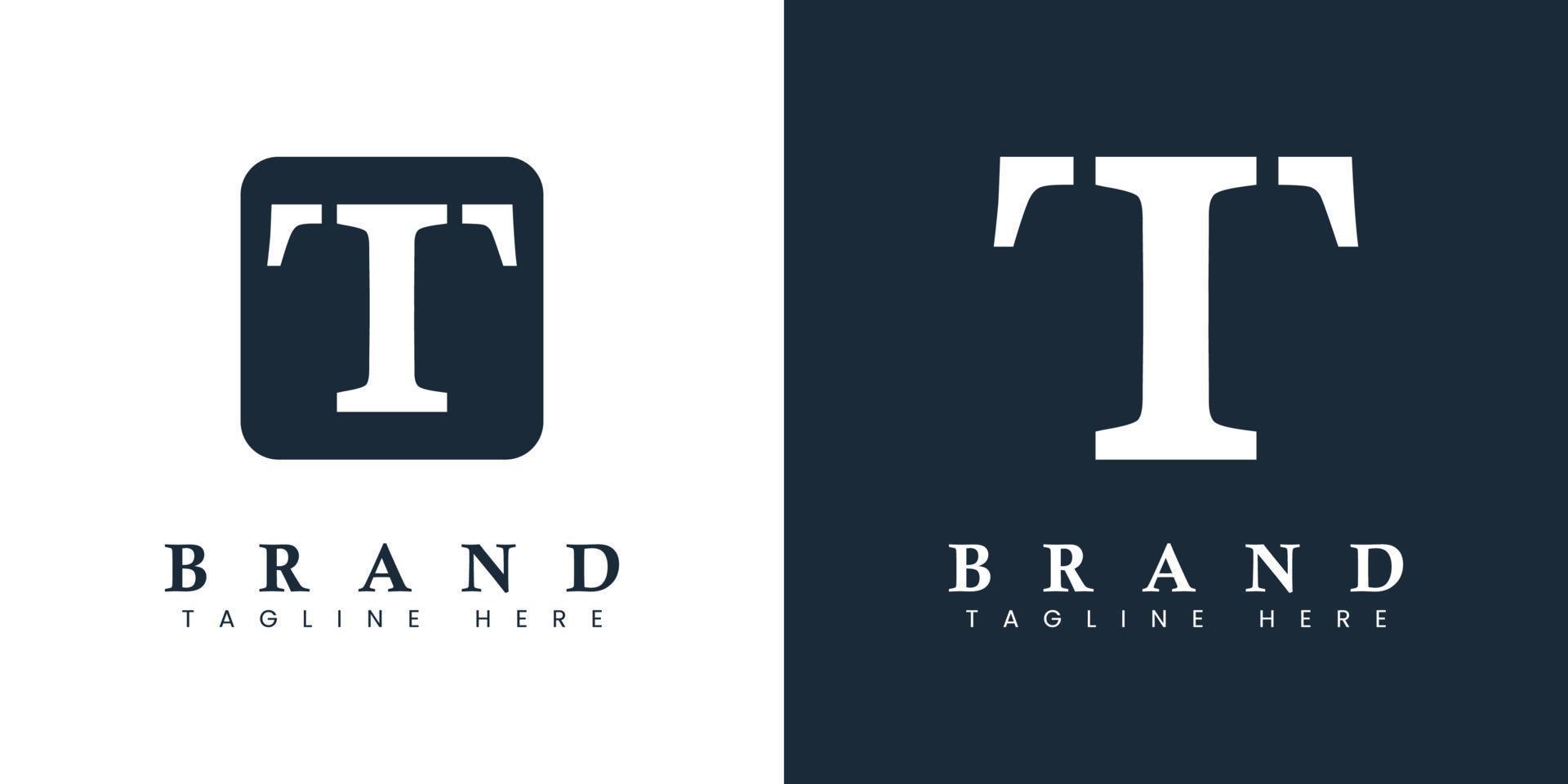 logotipo de letra moderna, adecuado para cualquier negocio o identidad con las iniciales it o ti. vector
