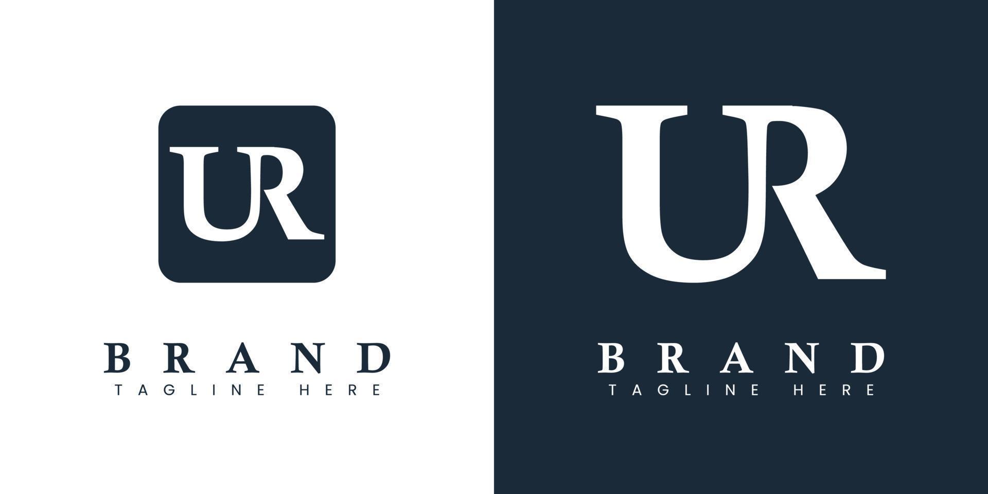 Modern Letter UR Logo, suitable for any business or identity with UR or RU initials. vector