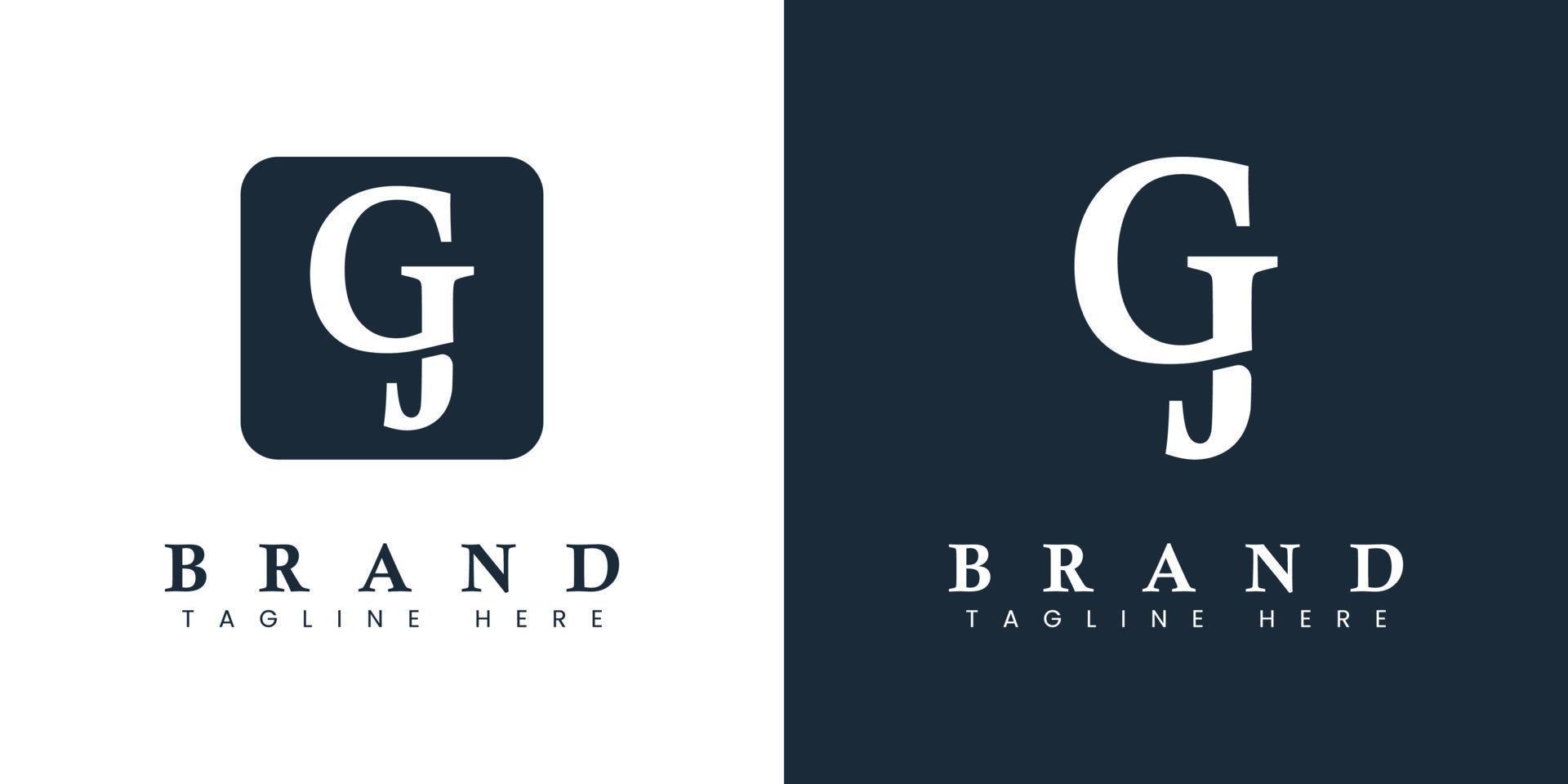Modern Letter GJ Logo, suitable for any business or identity with GJ  JG initials. vector