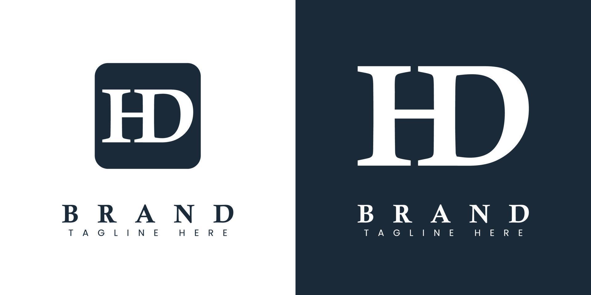 Modern Letter HD Logo, suitable for any business or identity with HD or DH initials. vector