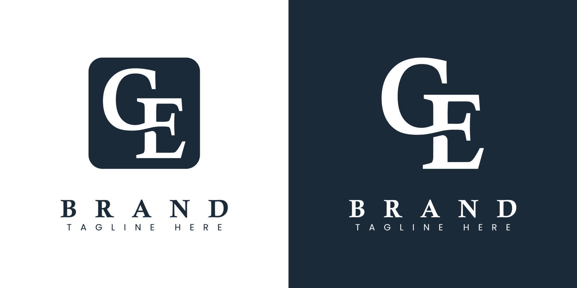 Modern Letter GE Logo, suitable for any business or identity with GE  EG initials. vector