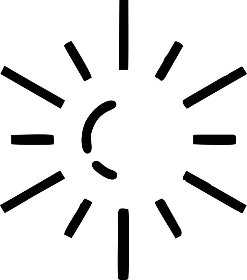 sun icon in white background, illustration of sun icon symbol in black on white background vector