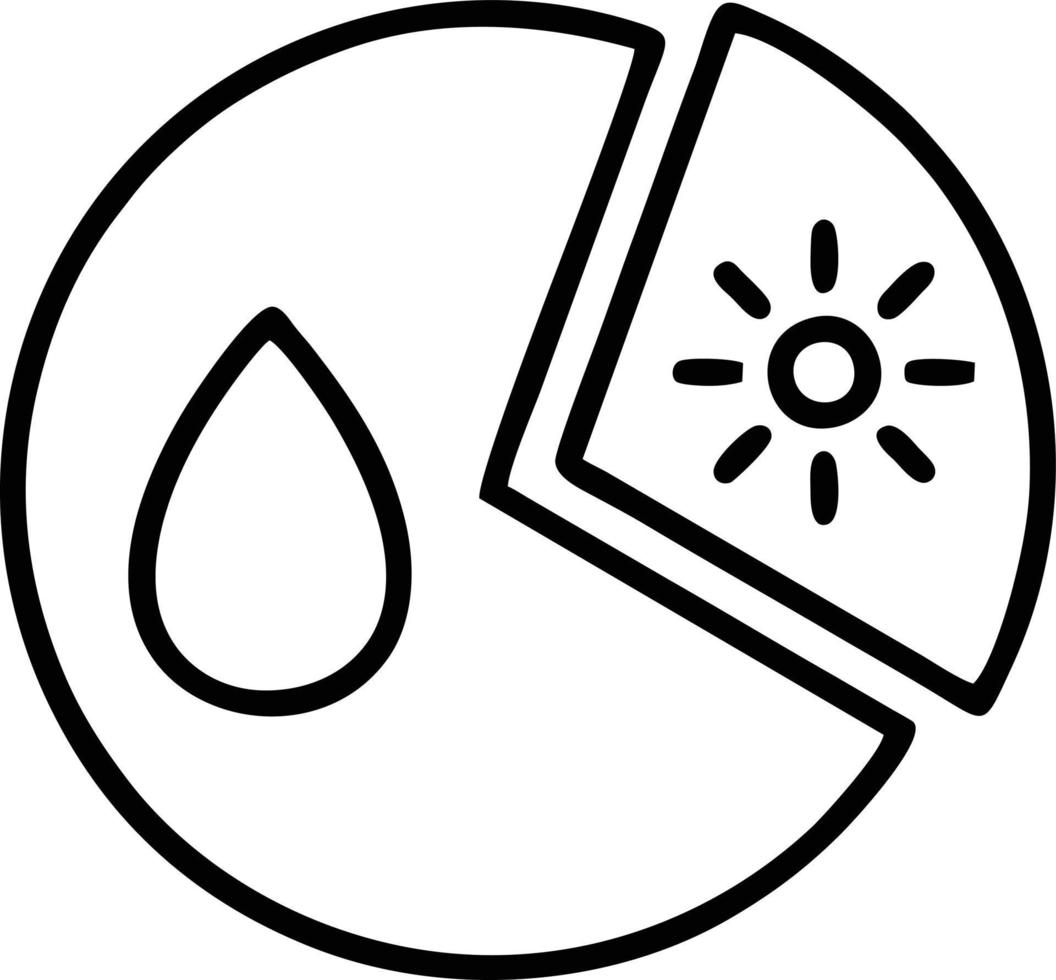 icono de sol en fondo blanco, ilustración del símbolo de icono de sol en negro sobre fondo blanco vector