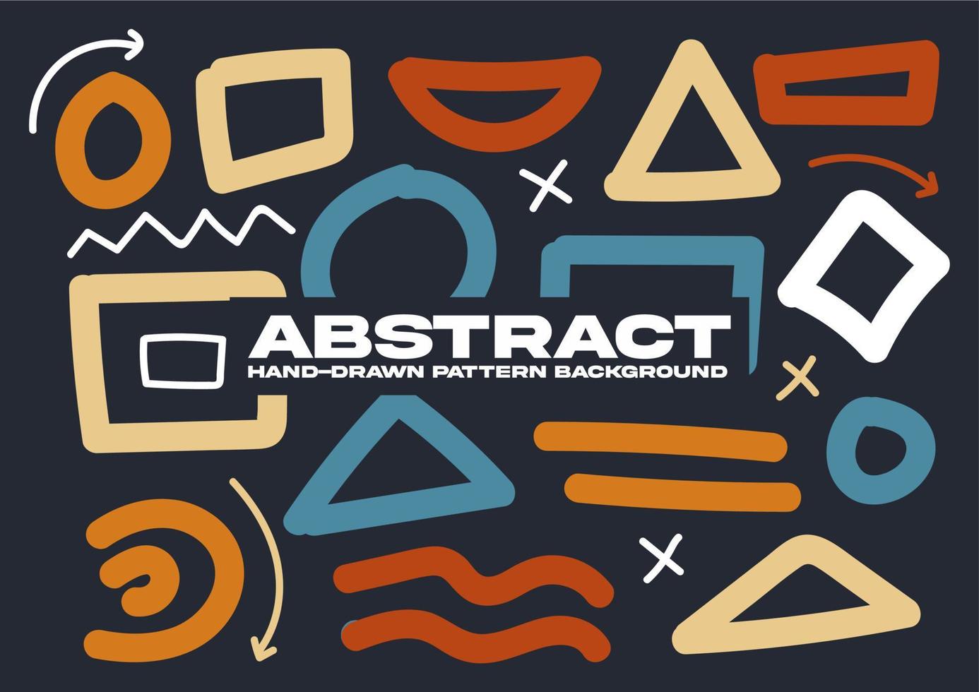 colorful abstract geometric hand drawn background pattern vector