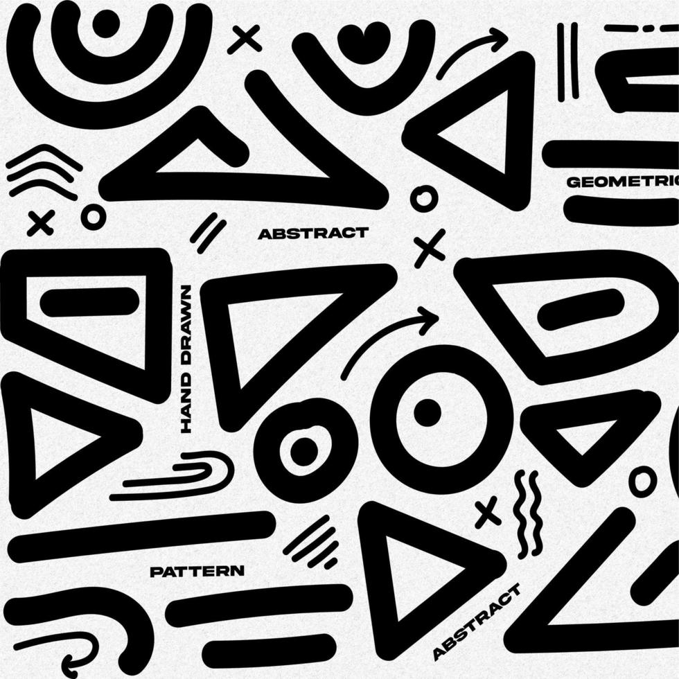 colorful abstract geometric hand drawn background pattern vector
