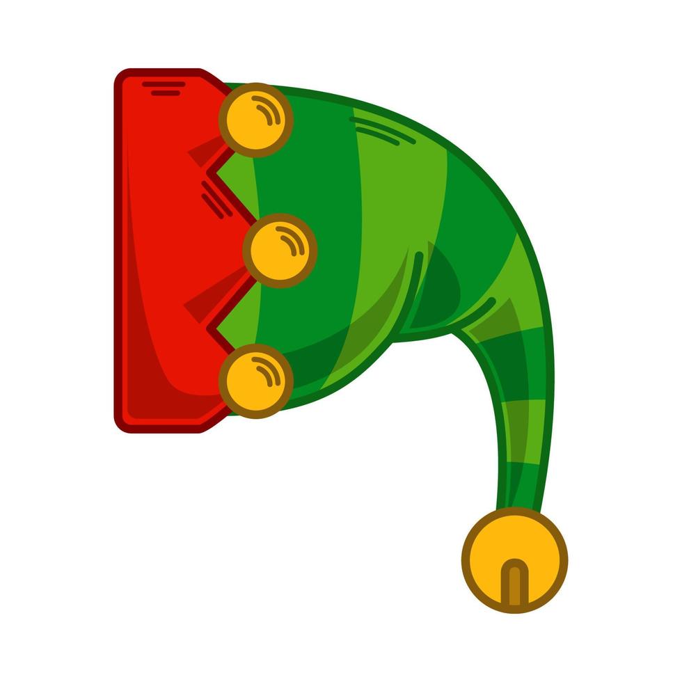 ilustración de sombrero de duende verde de dibujos animados. 10 pasos vectoriales vector
