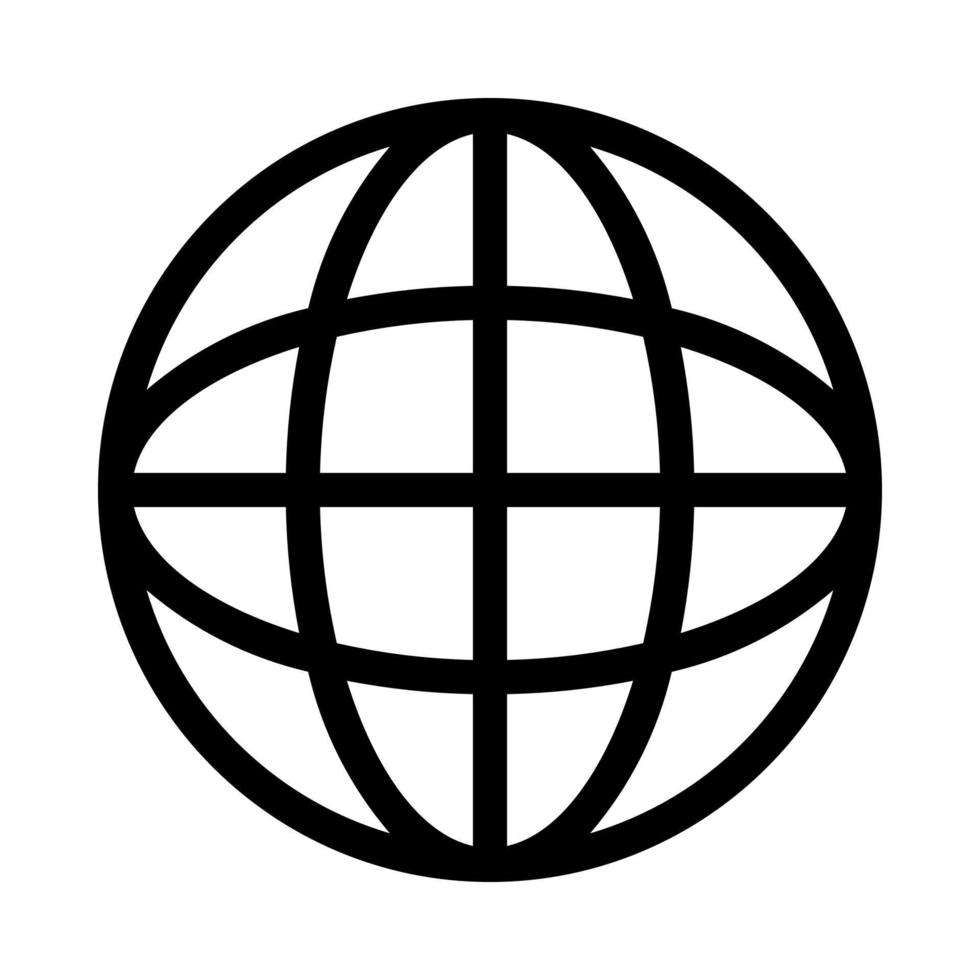 Globe or world icon on white background. Vector illustration. EPS 10.