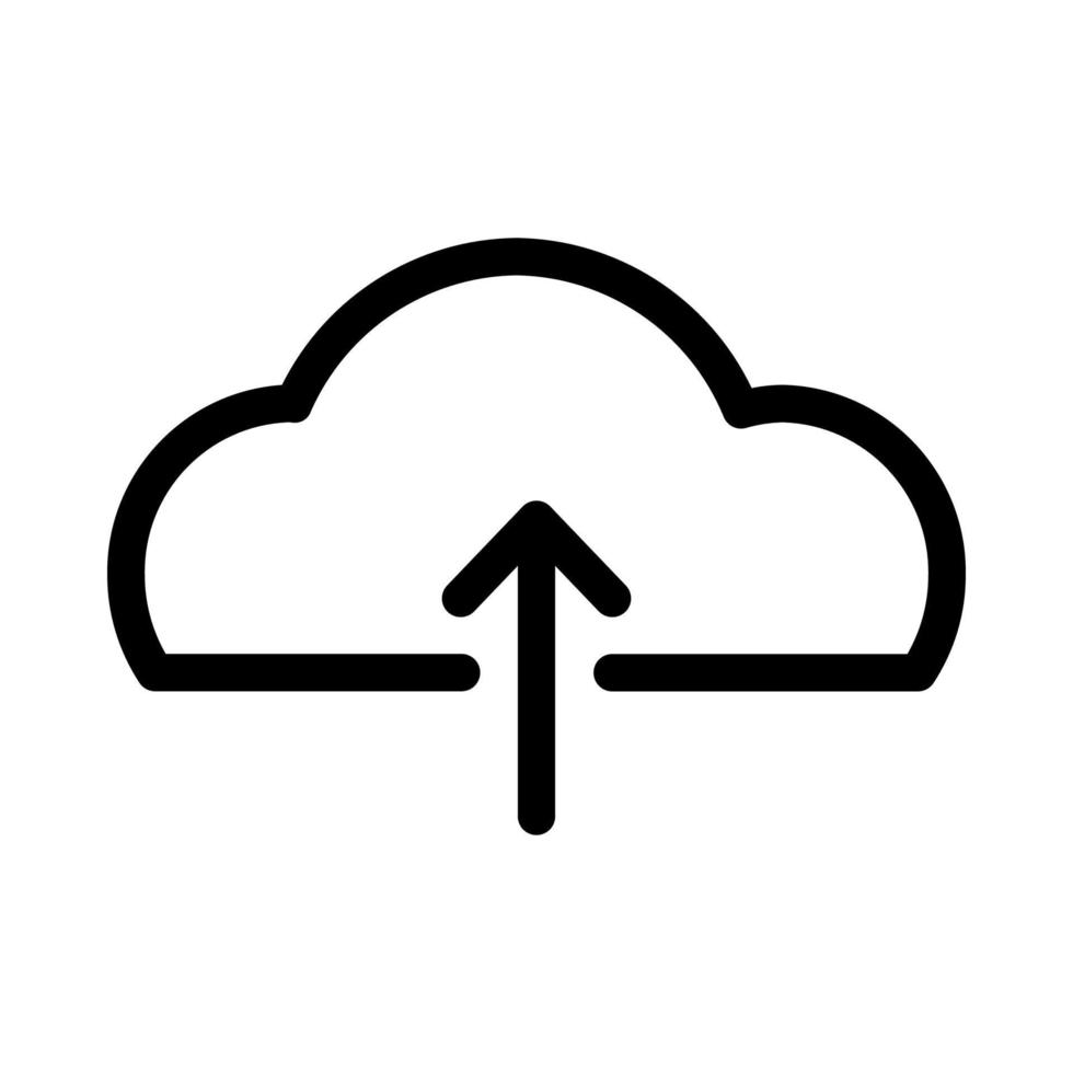 Upload icon, cloud storage symbol isolated on white background. Vector illustration. EPS 10.