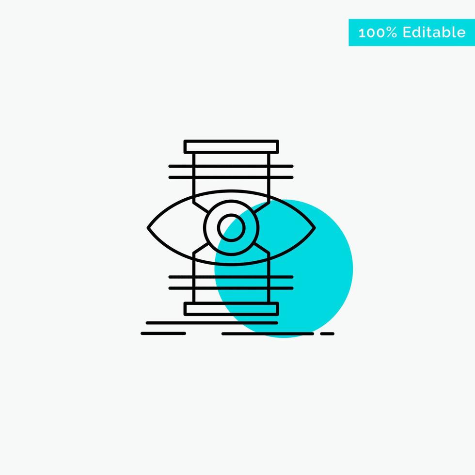 Eye Success Focus Optimize turquoise highlight circle point Vector icon