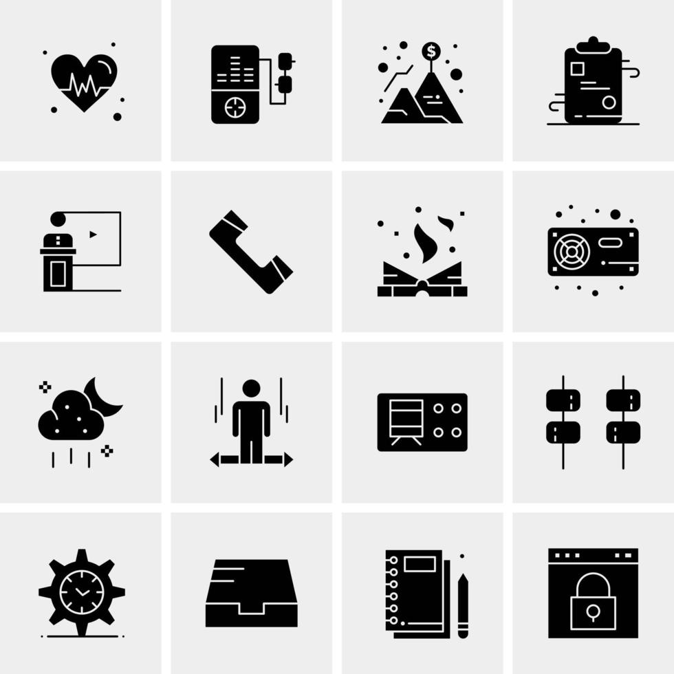 16 Universal Business Icons Vector Creative Icon Illustration to use in web and Mobile Related project