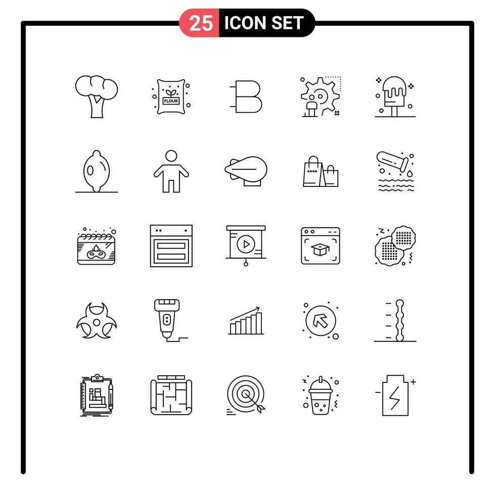 Set of 25 Vector Lines on Grid for update configuration bytecoin user currency Editable Vector Design Elements