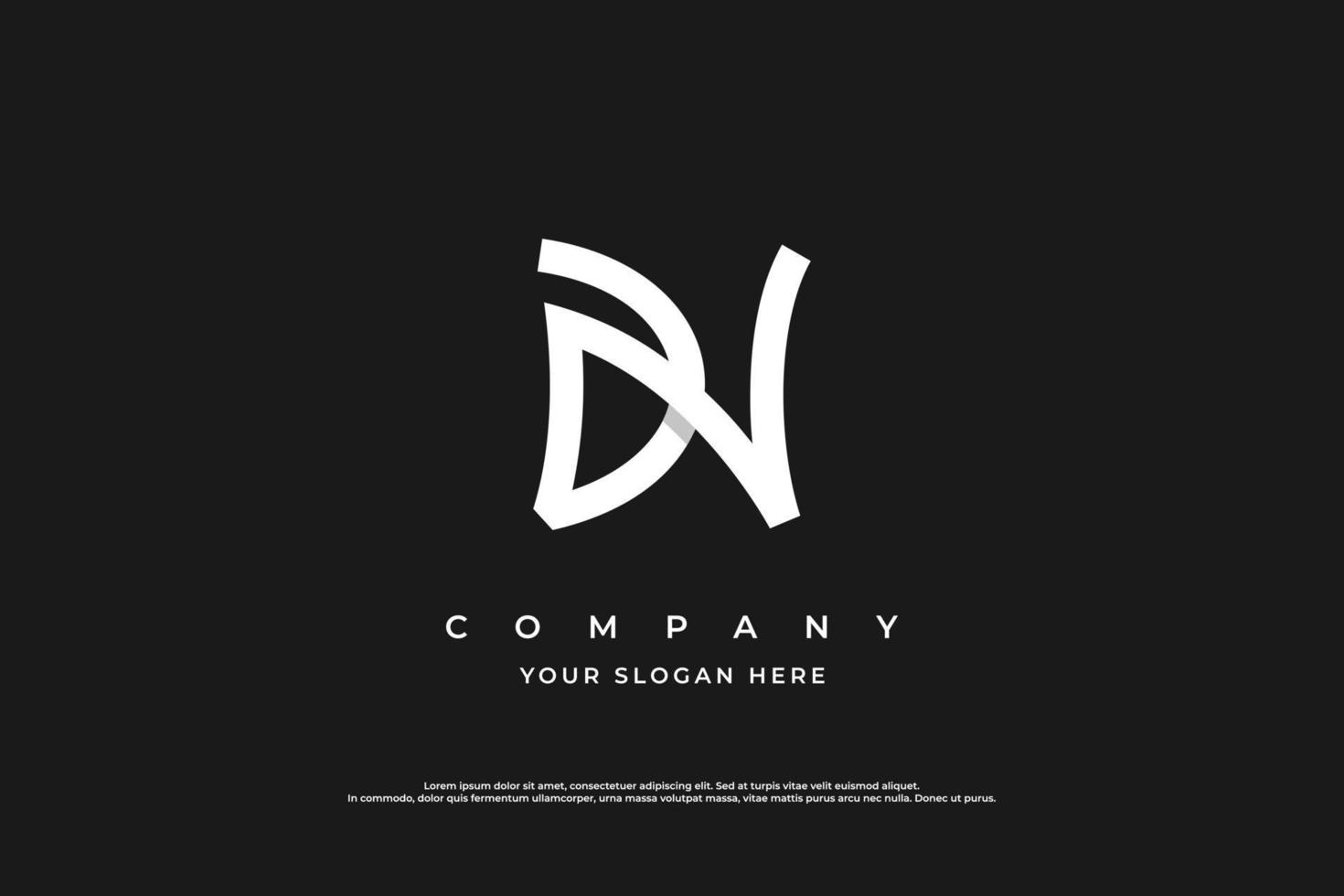 Initial Letter DN Logo Design Vector Template
