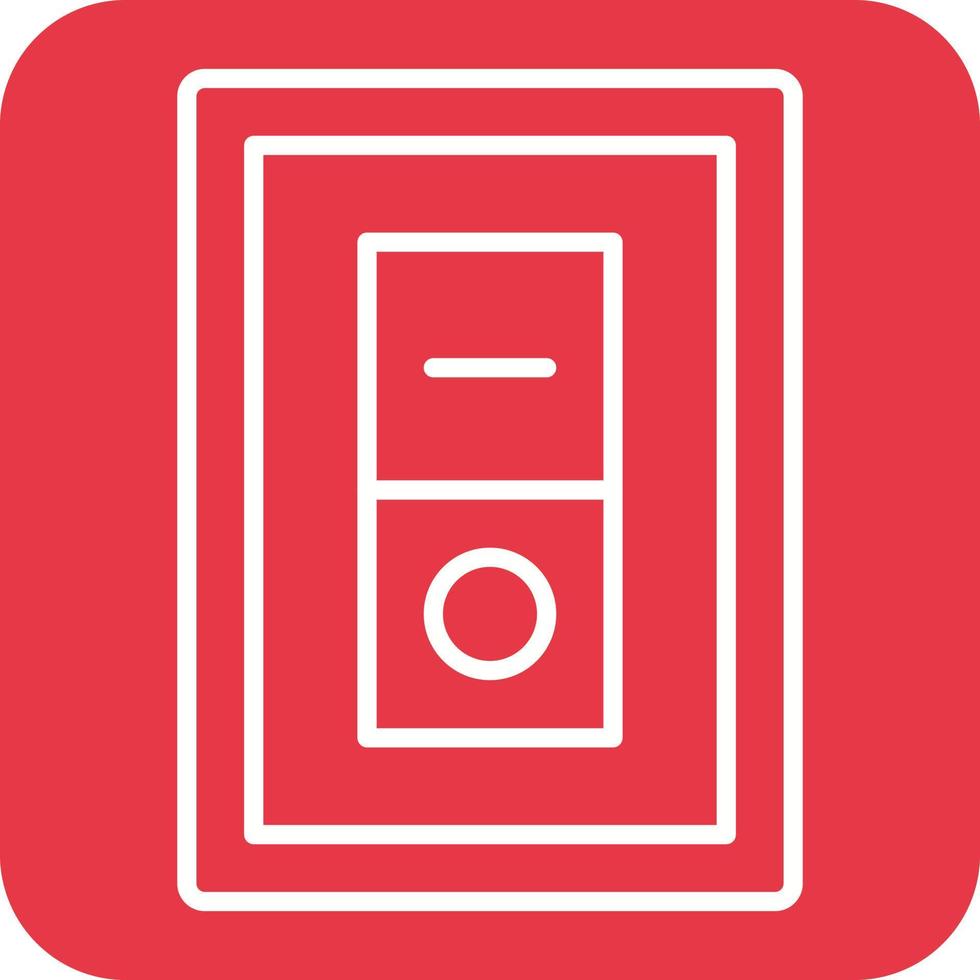 On Off Switch Line Round Corner Background Icons vector