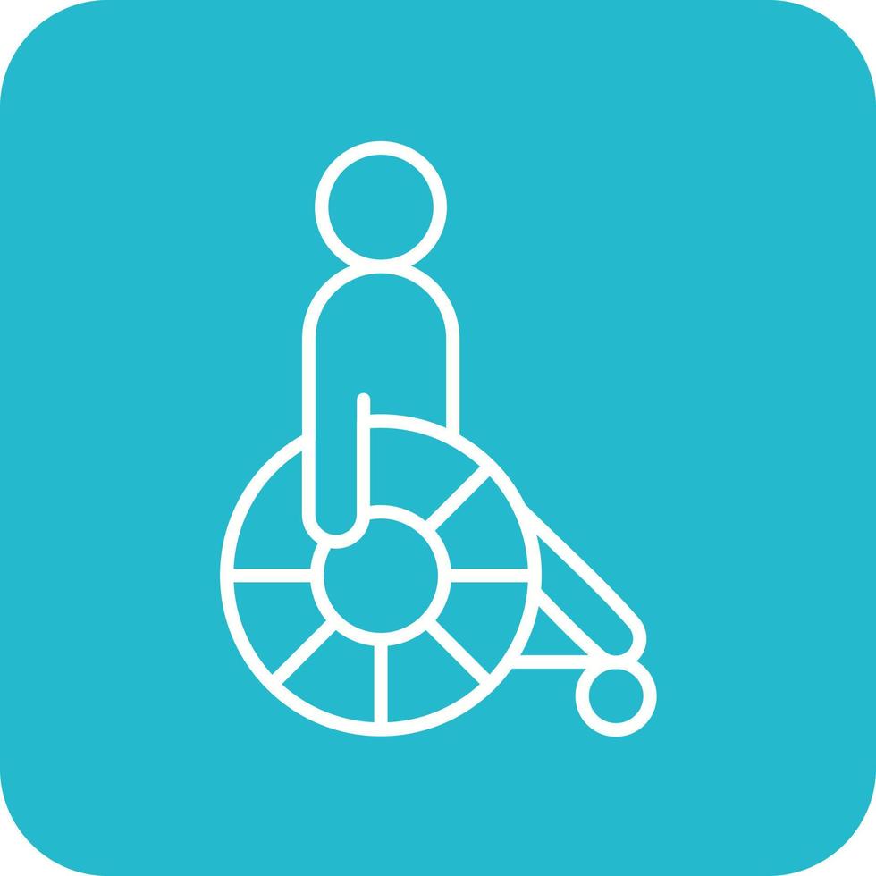 Disable Aid Line Round Corner Background Icons vector