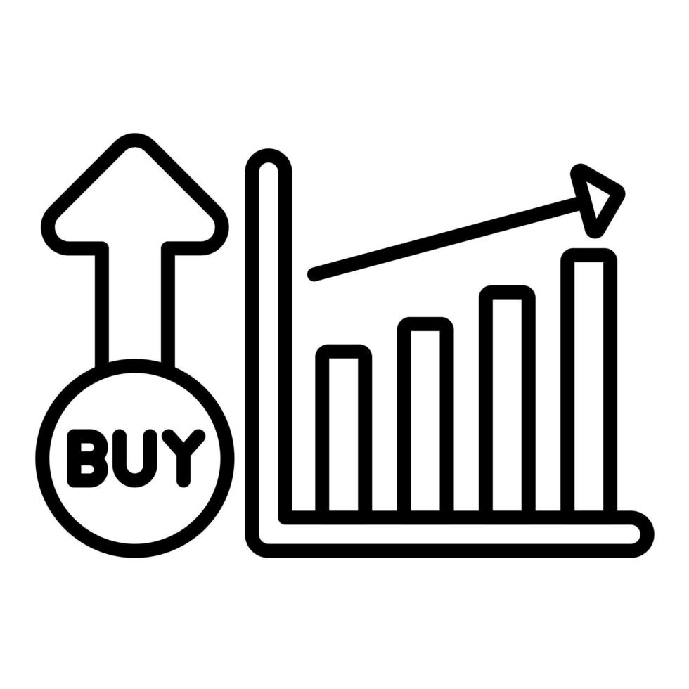 icono de línea de compra de acciones 14768345 Vector en Vecteezy