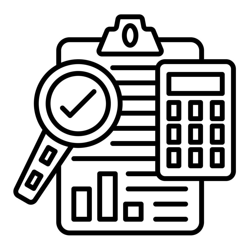 icono de línea de auditoría vector