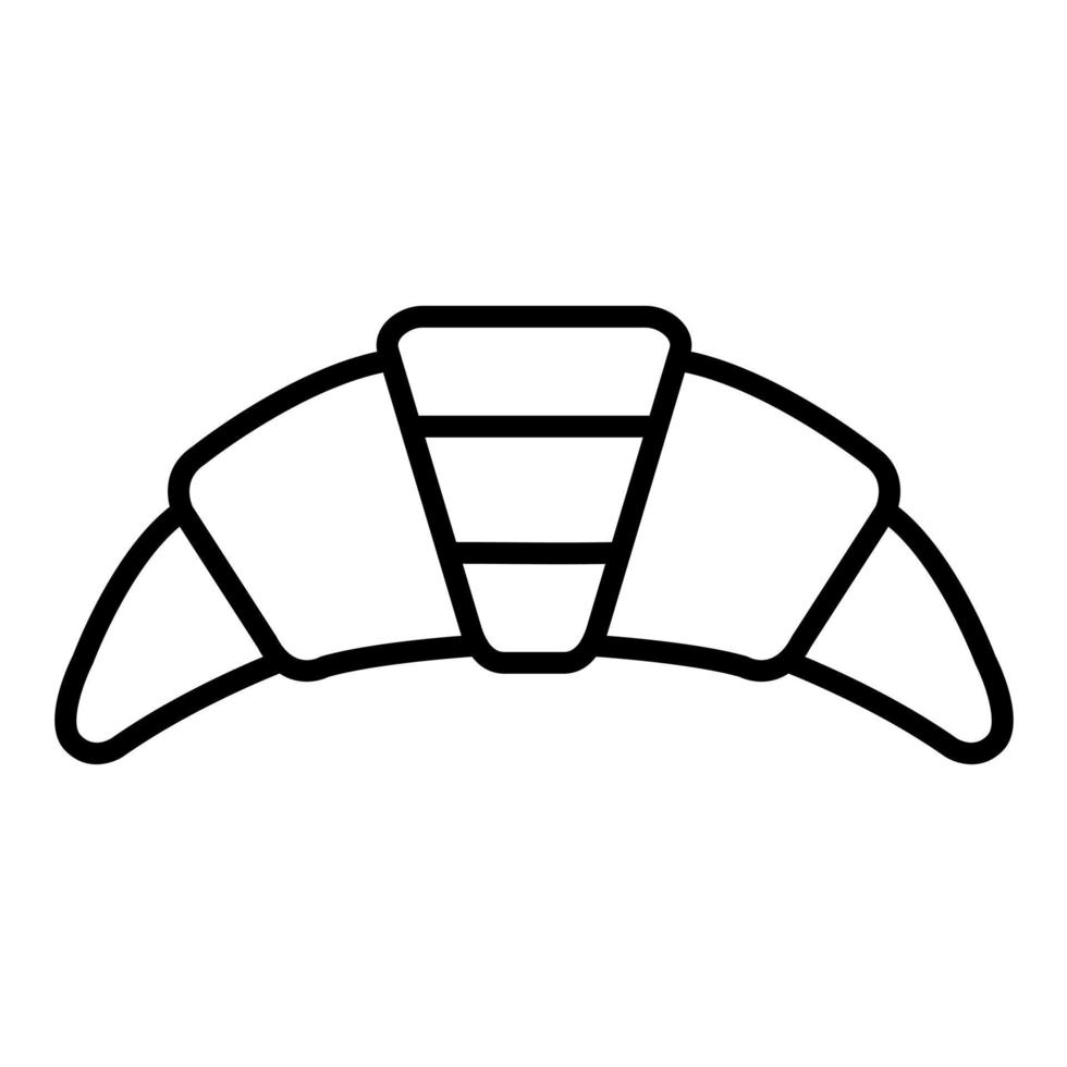 Croissant Line Icon vector