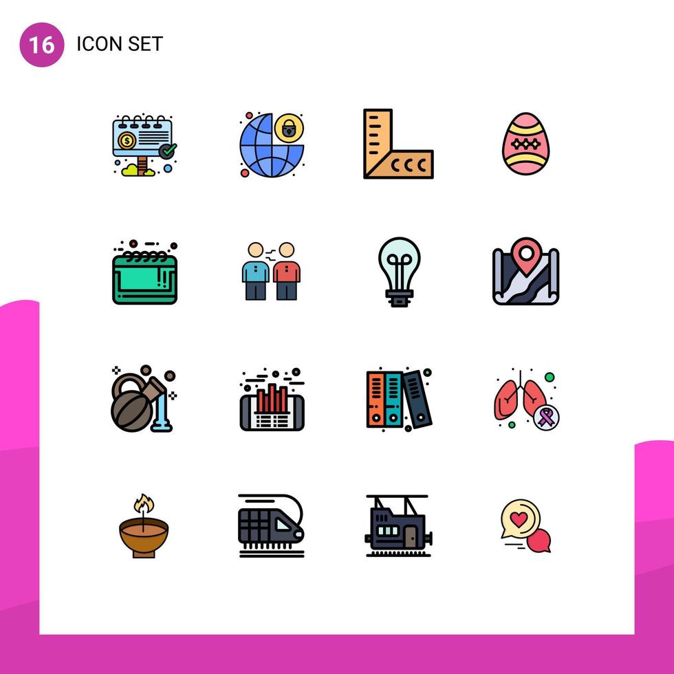 16 Creative Icons Modern Signs and Symbols of grand sale calendar geometry egg decoration Editable Creative Vector Design Elements