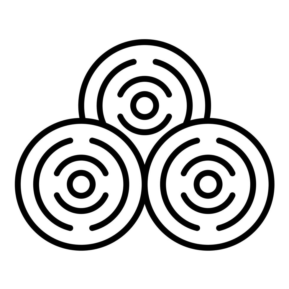 Hay Stack Line Icon vector