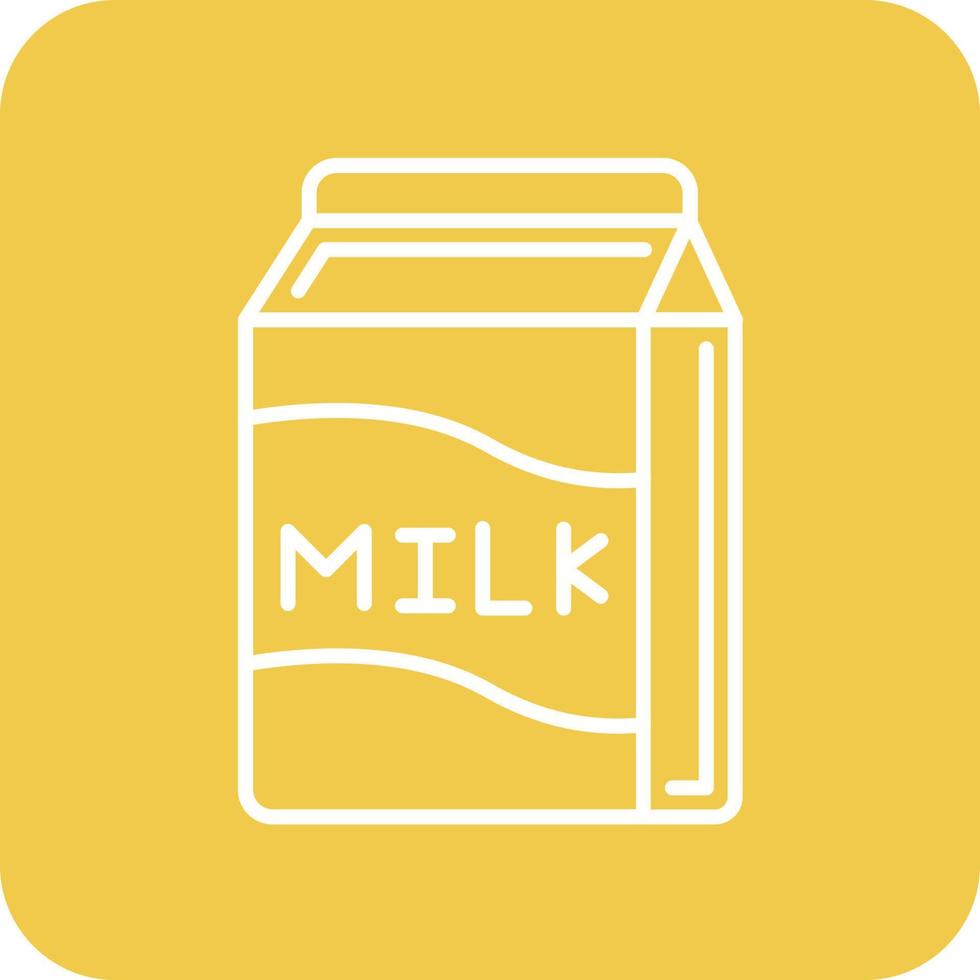 Milk Line Round Corner Background Icons vector