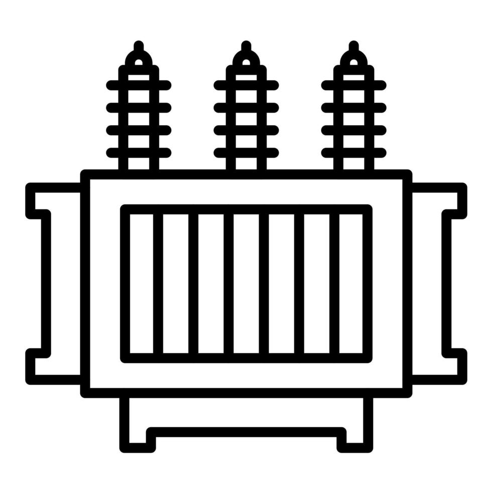 Power Transformer Line Icon vector