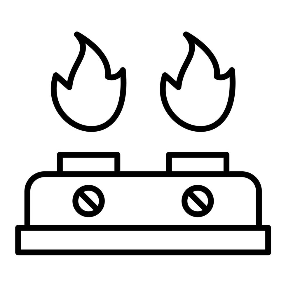 Burner Line Icon vector