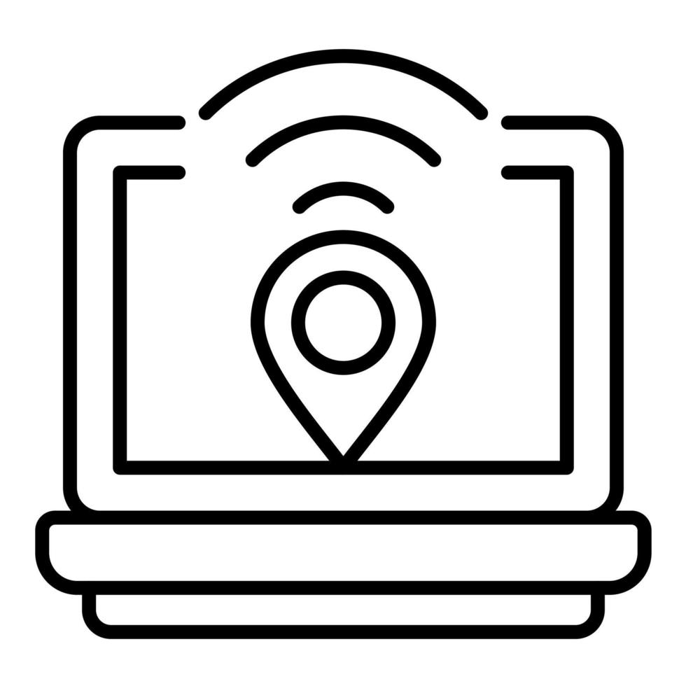 Digital Nomad Hub Line Icon vector