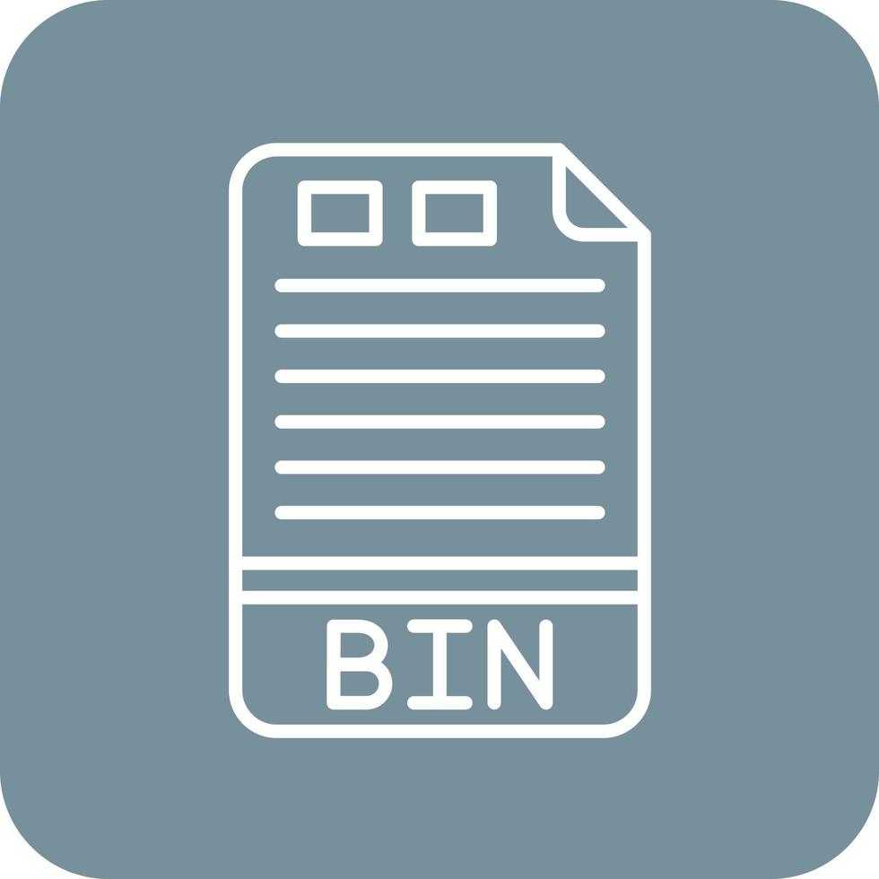 BIN Line Round Corner Background Icons vector