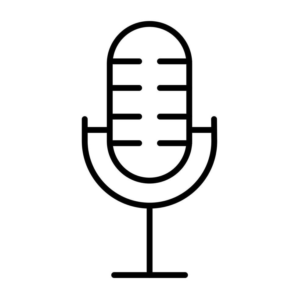 Microphone Line Icon 14768938 Vector Art at Vecteezy
