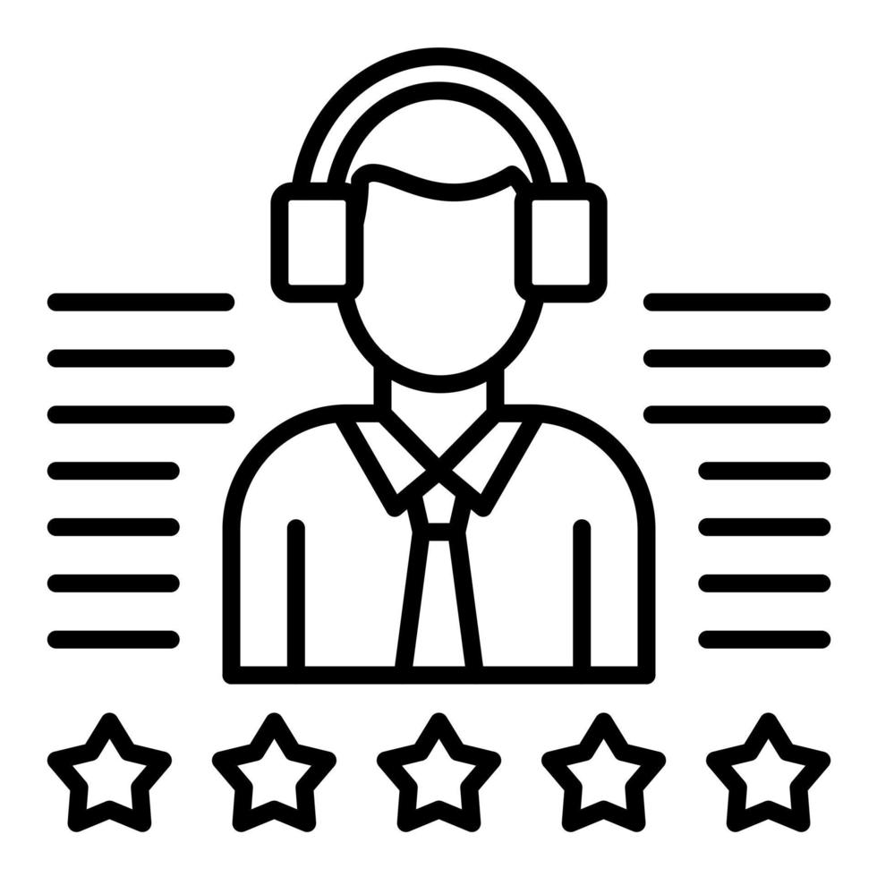 Employee Ratings Line Icon vector