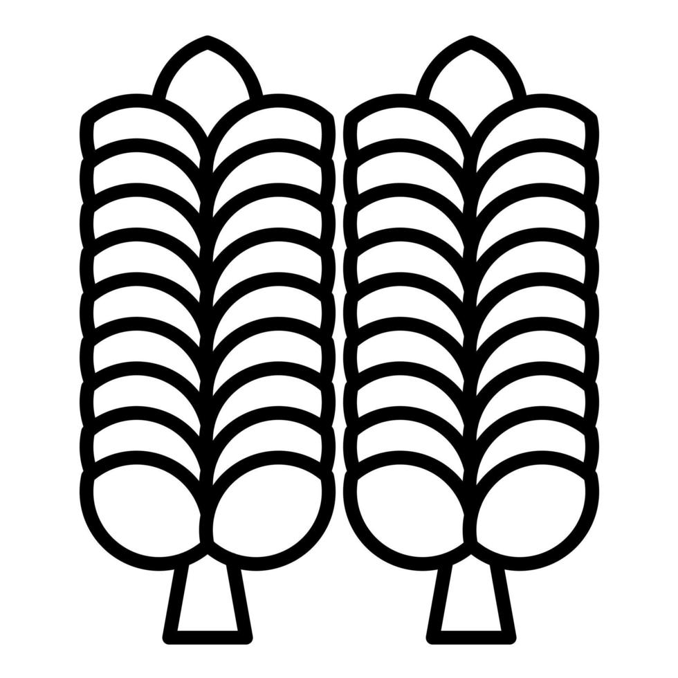 Wheat Line Icon vector