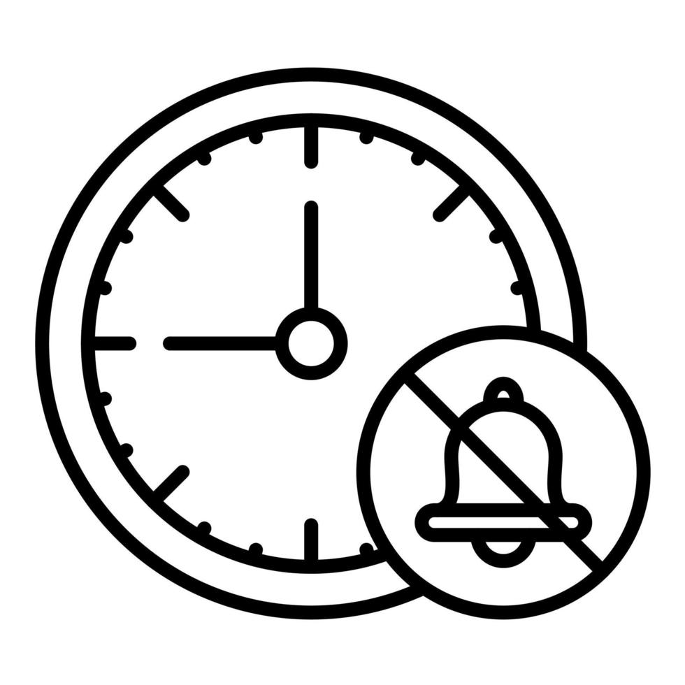 Mute Alarm Clock Line Icon 14768980 Vector Art at Vecteezy