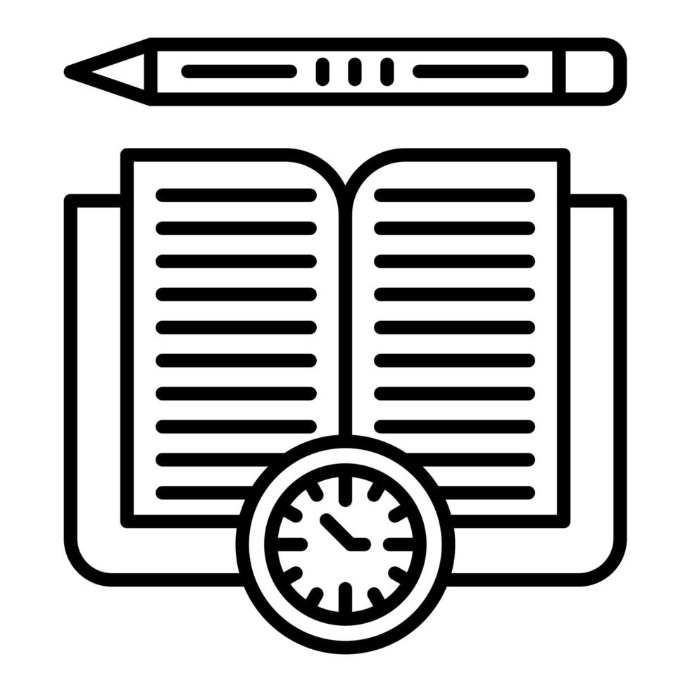 Study Period Line Icon vector