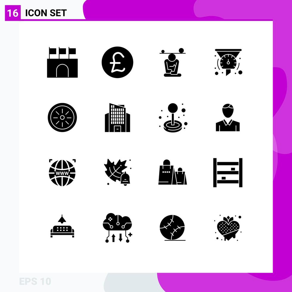 16 Creative Icons Modern Signs and Symbols of performance dashboard balance filters mindfulness Editable Vector Design Elements