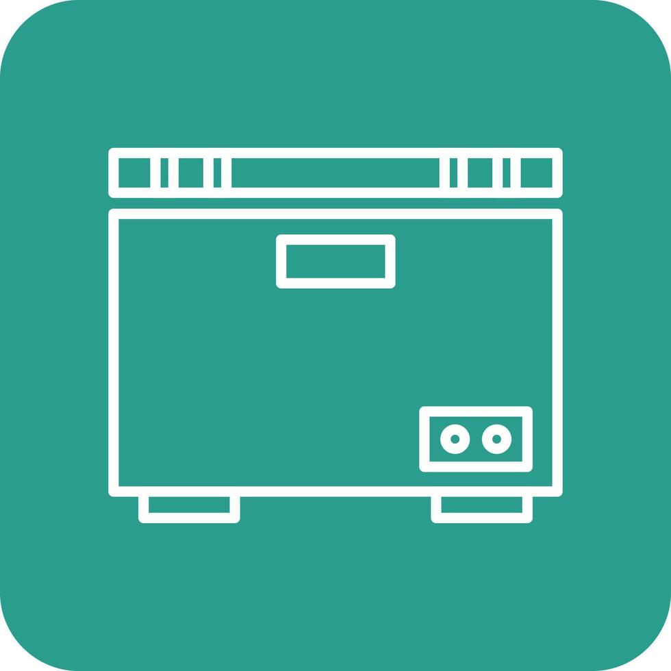 Freezer Line Round Corner Background Icons vector