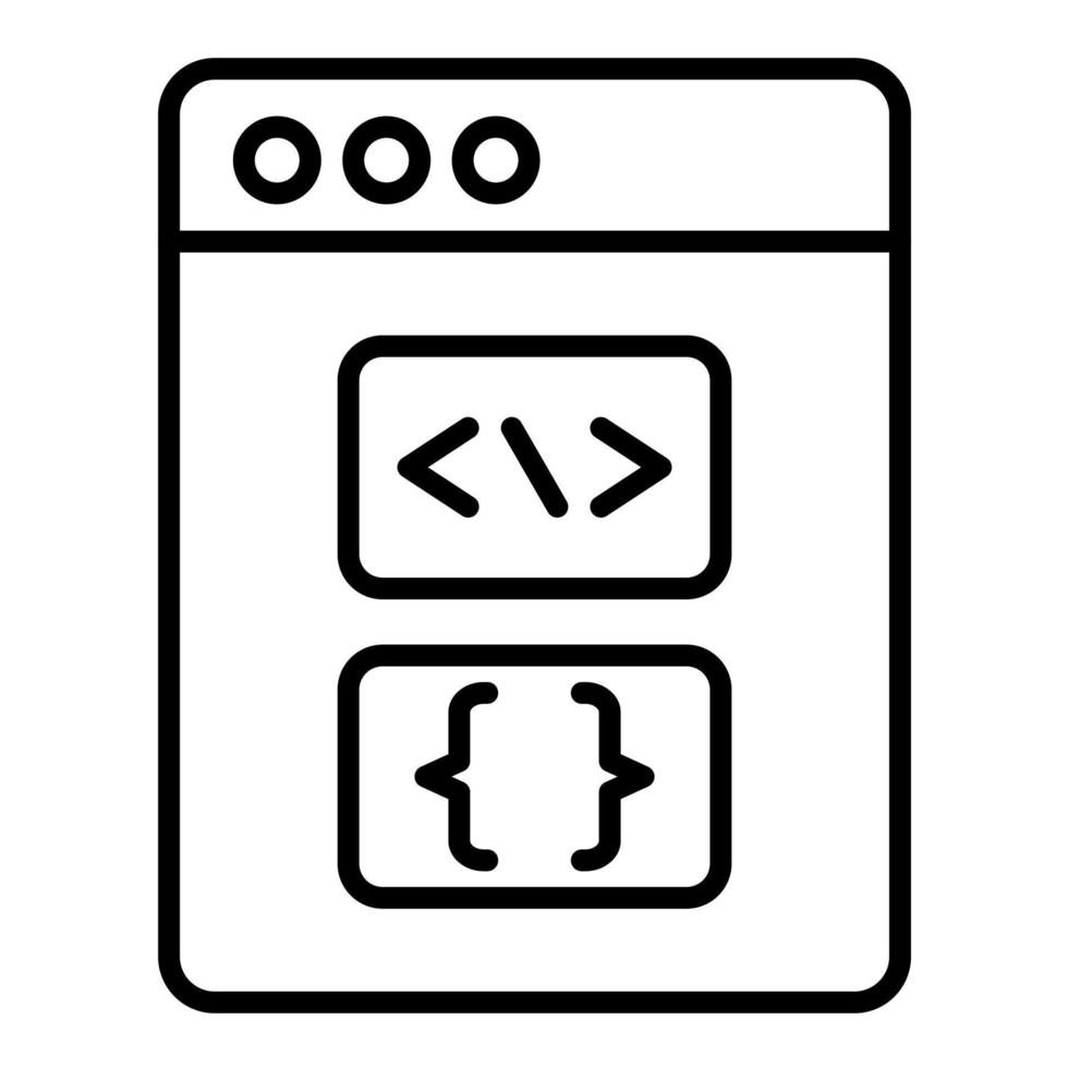 Programming Language Line Icon vector