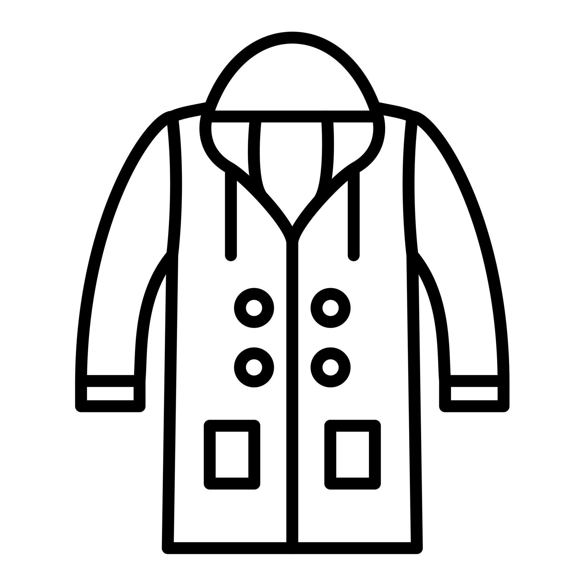 Raincoat Line Icon 14769156 Vector Art at Vecteezy