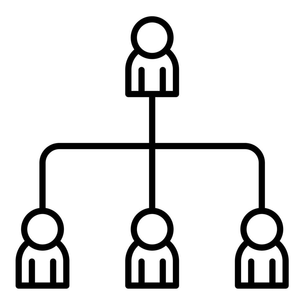 Company Structure Line Icon vector