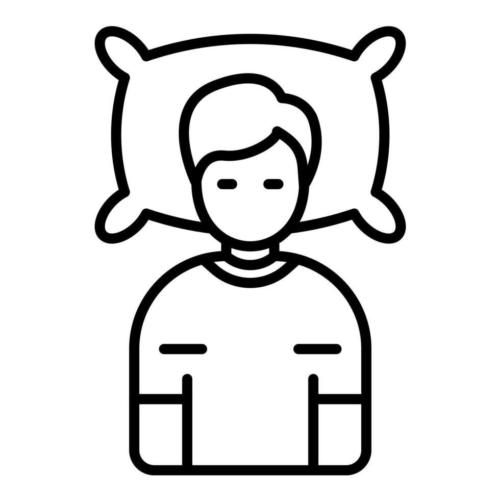 Lying Down Line Icon vector