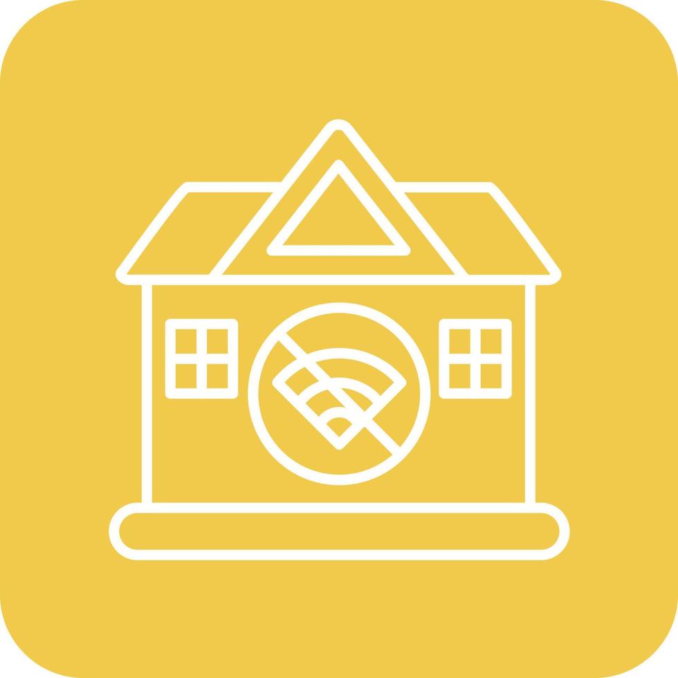 NO Wifi Home Line Round Corner Background Icons 14769229 Vector Art at