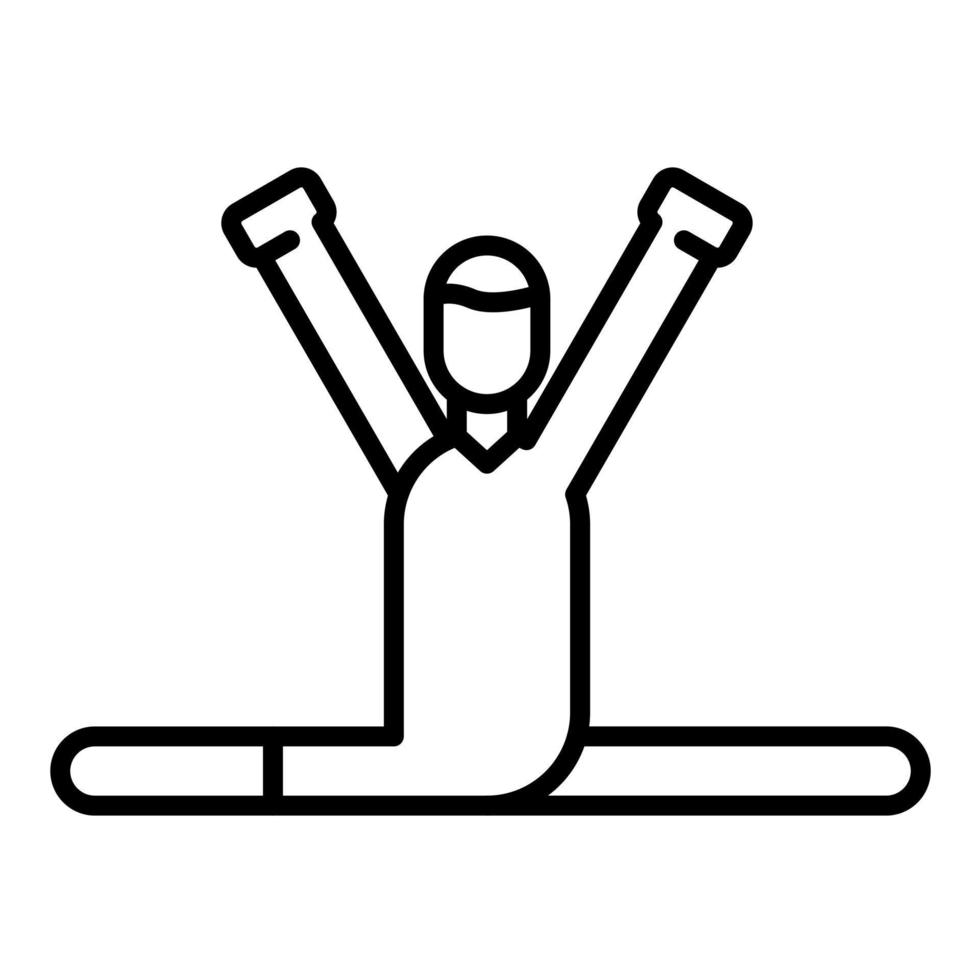 Acrobat Line Icon vector