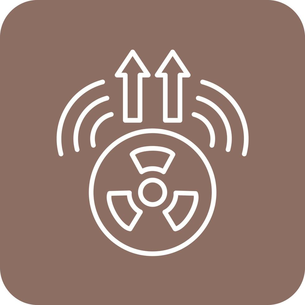 Radiation Line Round Corner Background Icons vector