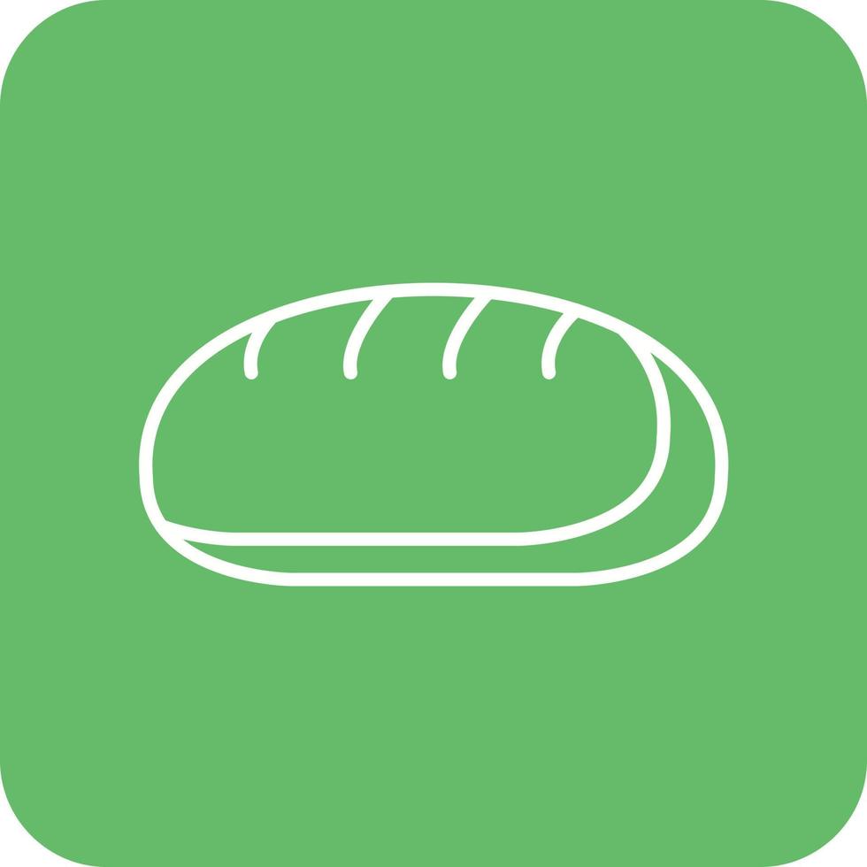 Baguette Line Round Corner Background Icons vector